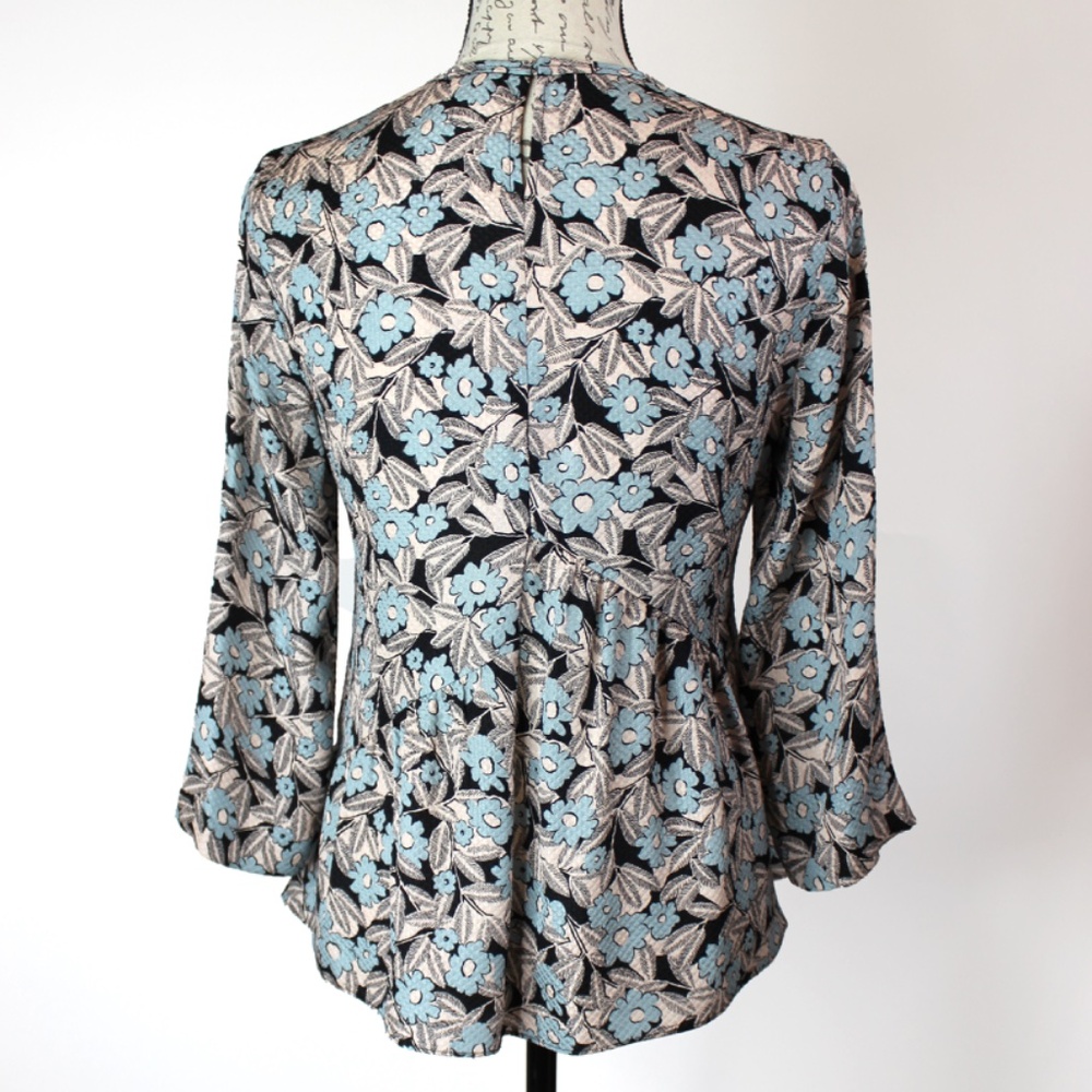 Rebecca Taylor 100% Silk Floral Top - Picture 6 of 10